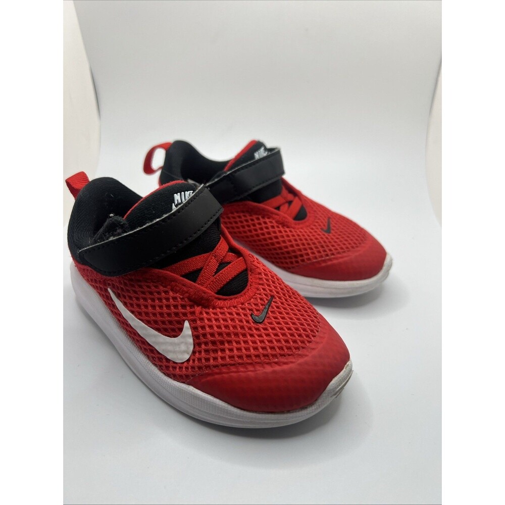 Nike Toddler Kids Boys Shoes Athletic Sneakers Red Black Sportswear Size 7C EUC